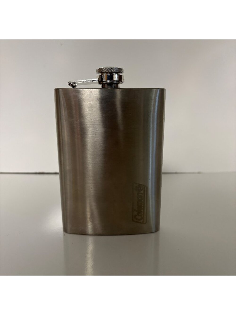 Coleman Stainless Steel 8 Oz Flask Secure Screw Cap Camping Hiking